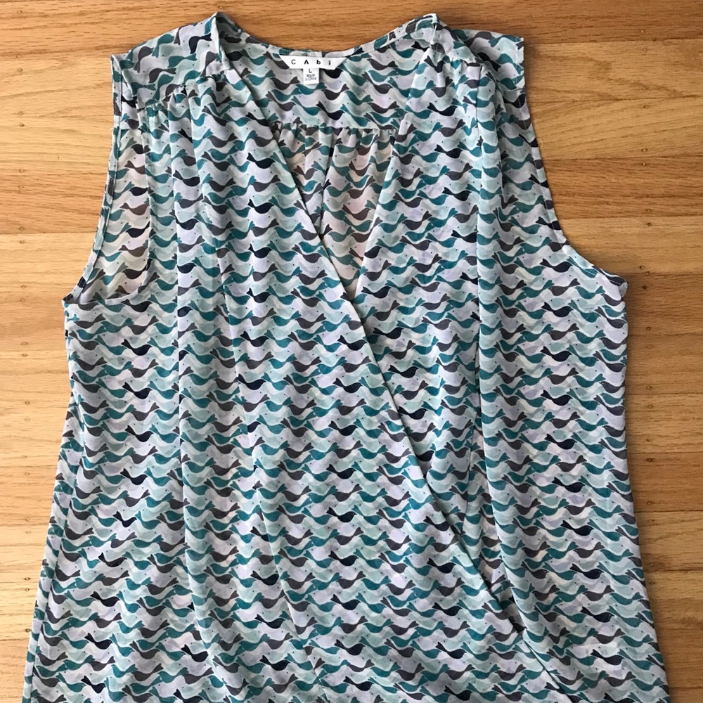 CAbi Tweet Bird Wrap Blouse